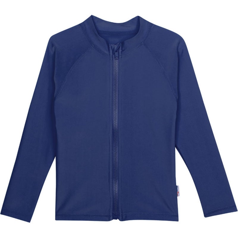 SwimZip UPF 50+ Long Sleeve Rash Guard for Boys and Girls - Baby, Toddler, Kids Navy Blue - Image 1